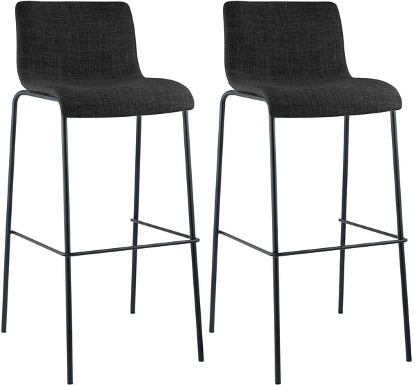 2er Set Barhocker Hover Stoff Vierfußgestell