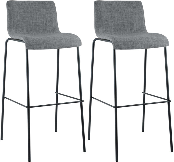 2er Set Barhocker Hover Stoff Vierfußgestell