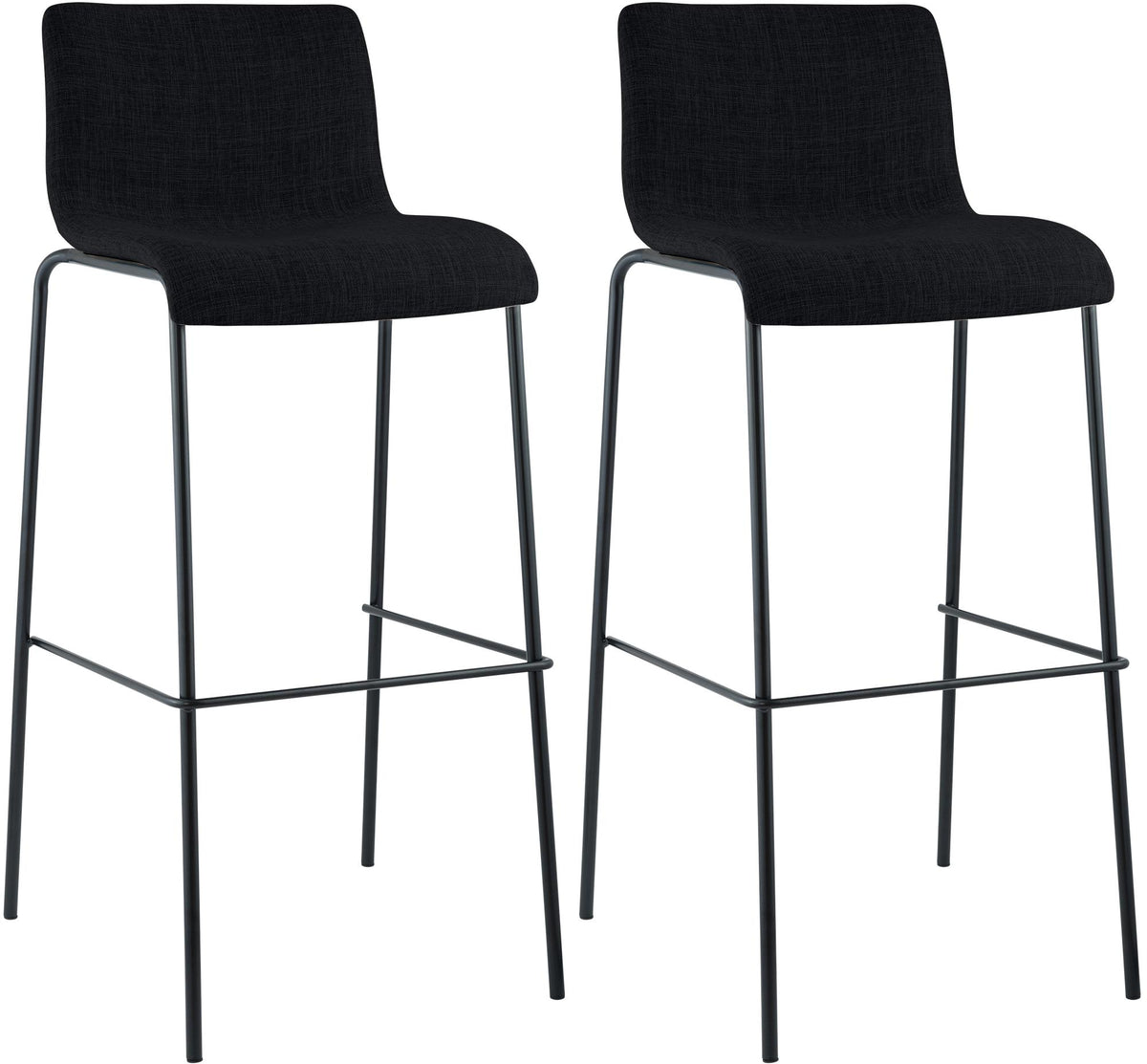 2er Set Barhocker Hover Stoff Vierfußgestell