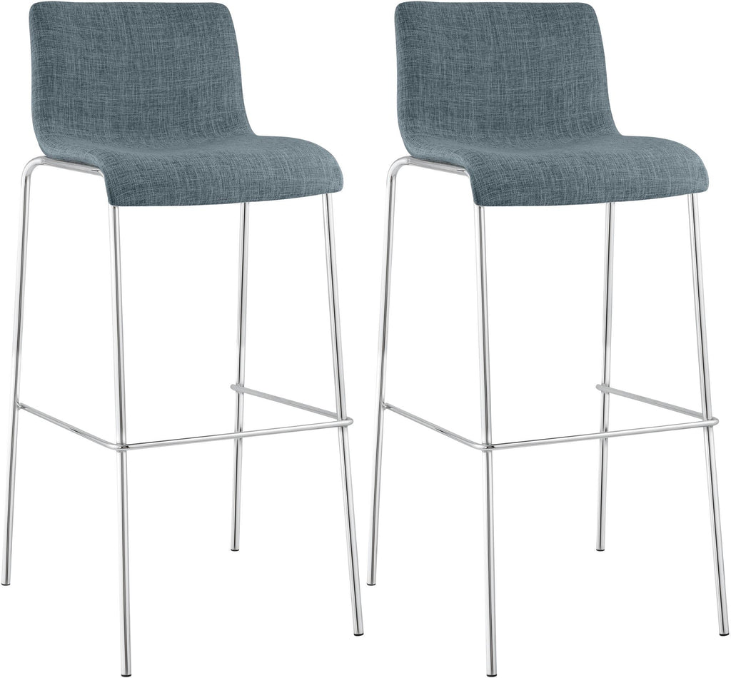 2er Set Barhocker Hover Stoff Vierfußgestell