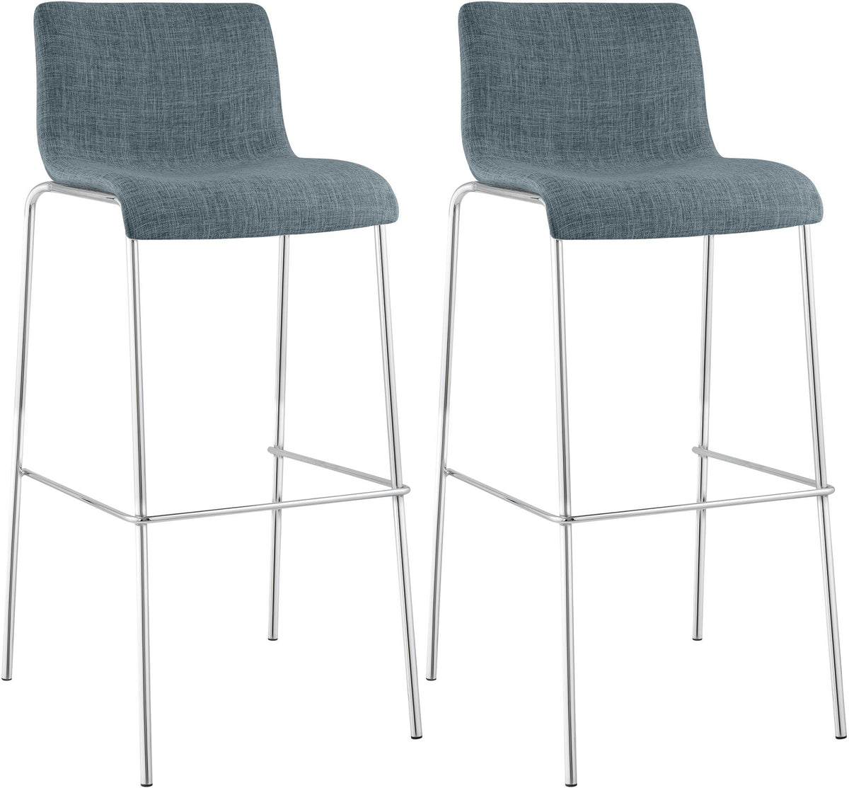 2er Set Barhocker Hover Stoff Vierfußgestell