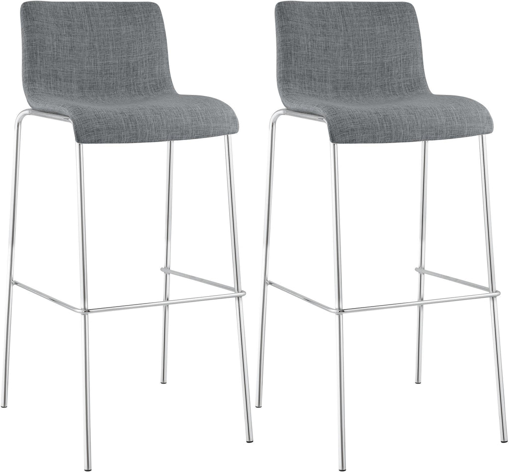 2er Set Barhocker Hover Stoff Vierfußgestell