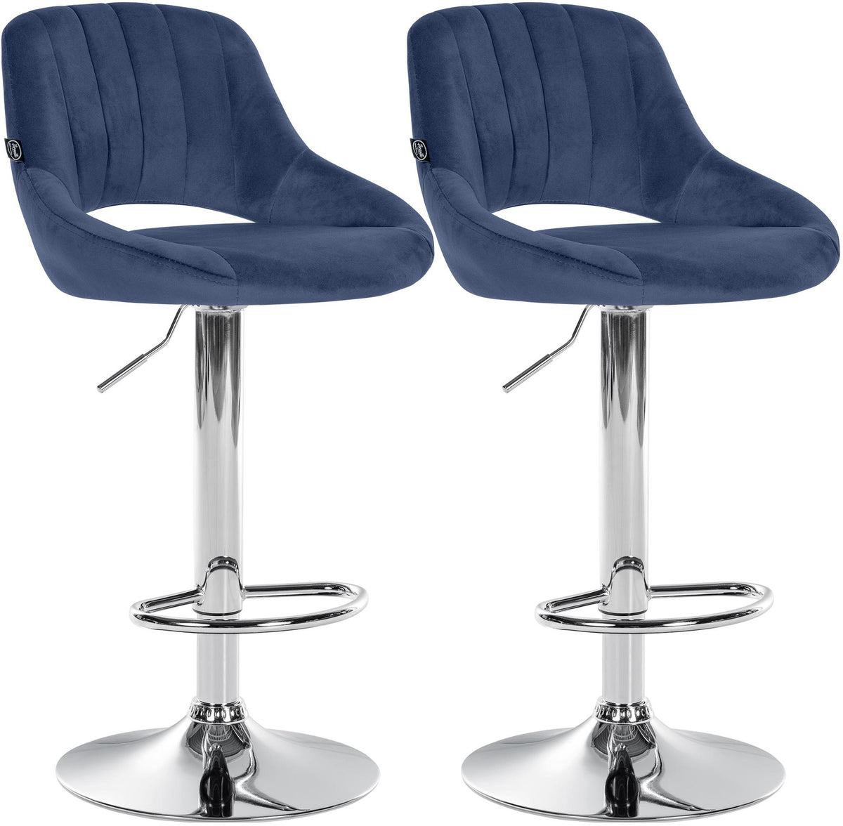 2er Set Barhocker Milet Samt Hauptbild