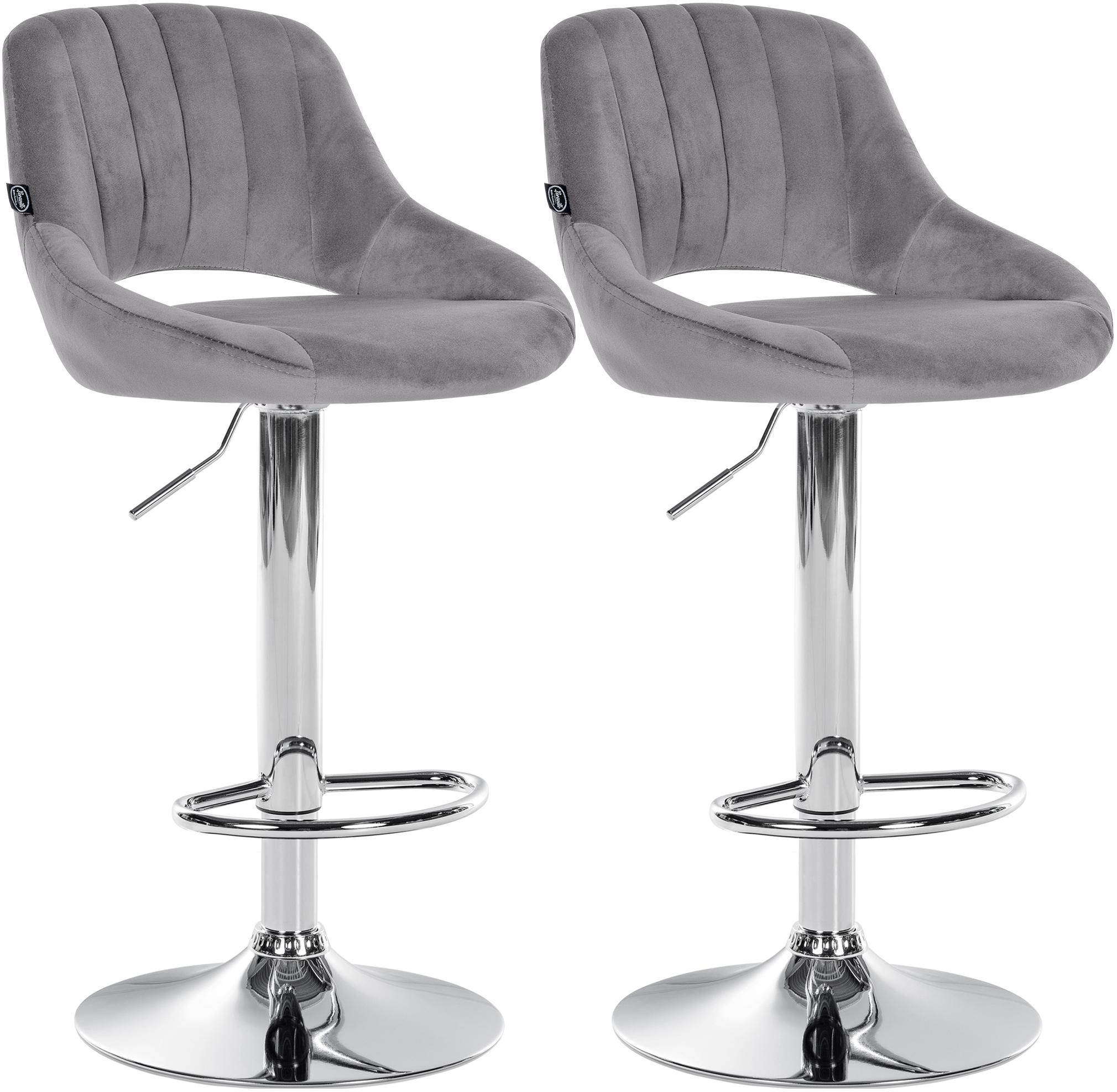 2er Set Barhocker Milet Samt Zweitbild