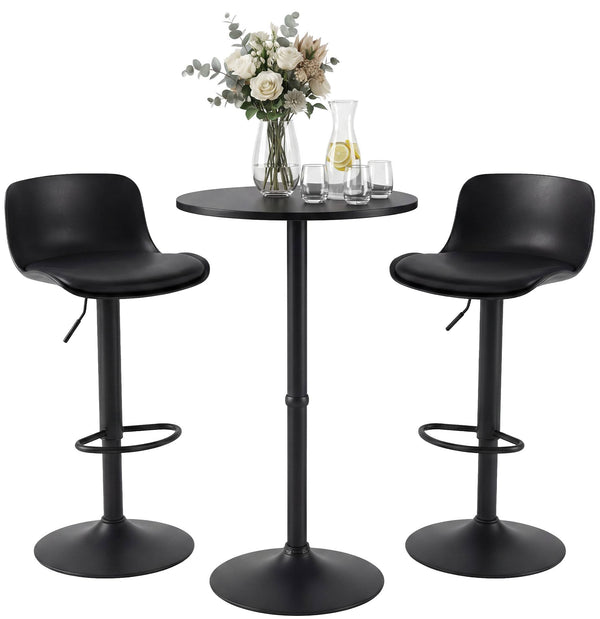 2er Bartisch Set Velor Kunstleder