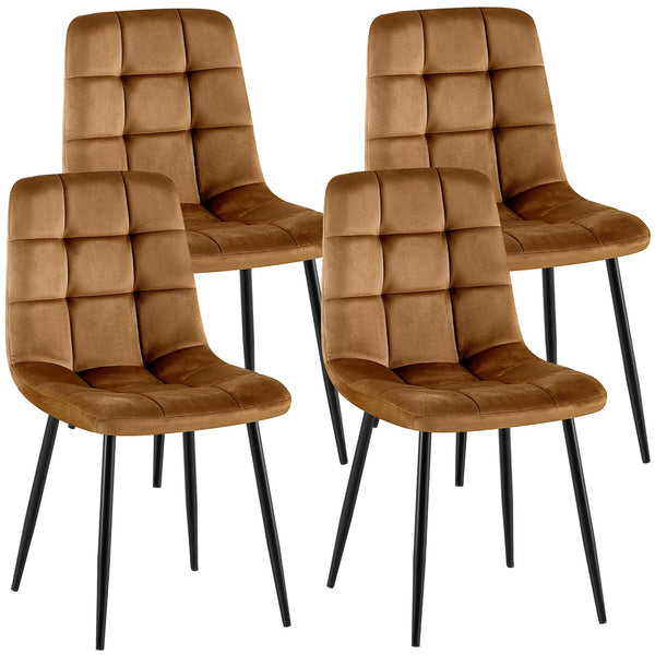 4er Set Esszimmerstühle Antibes Samt