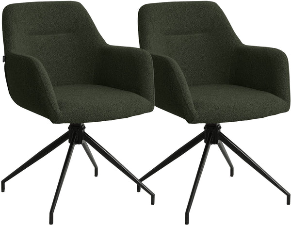 2er Set Esszimmerstühle Merlinda Teddystoff