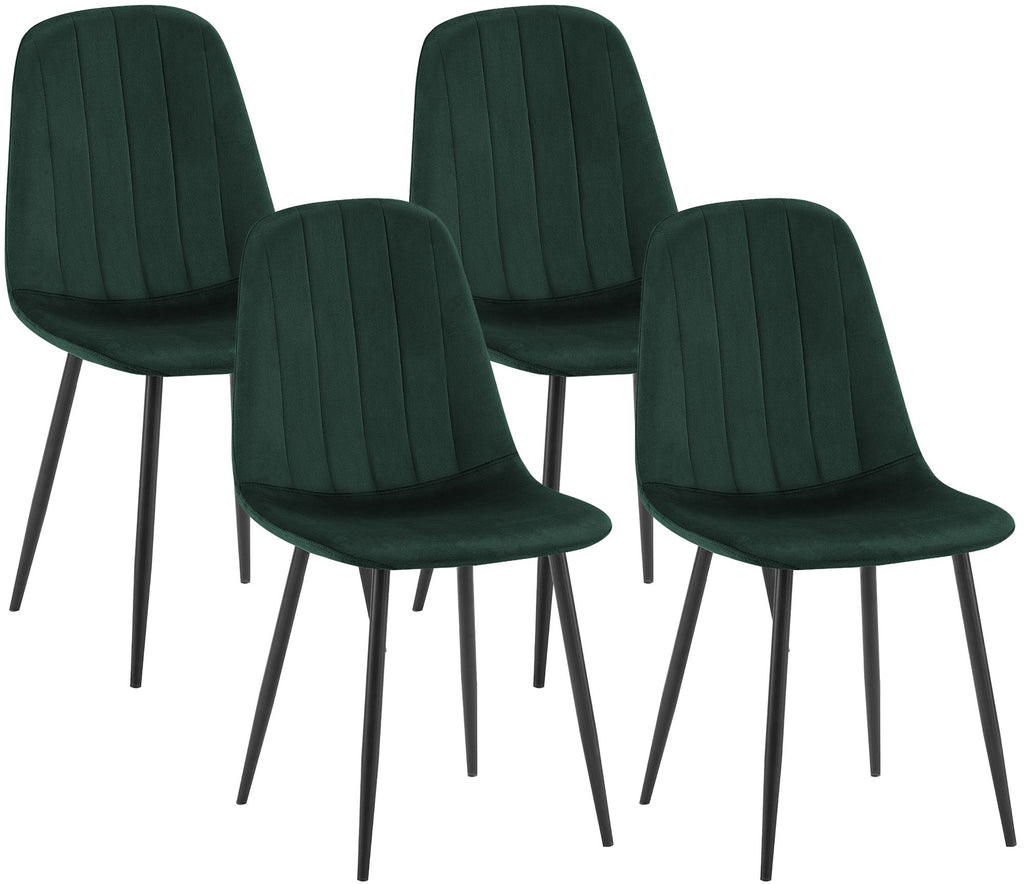 4er Set Esszimmerstühle Baxter Samt