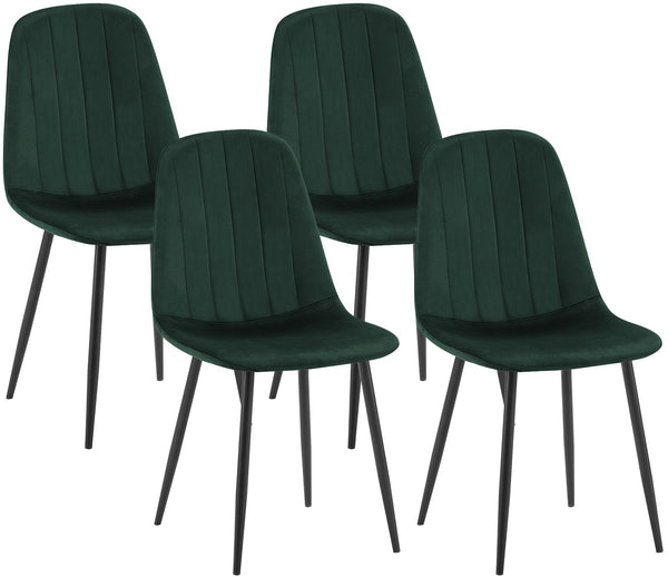 4er Set Esszimmerstühle Baxter Samt