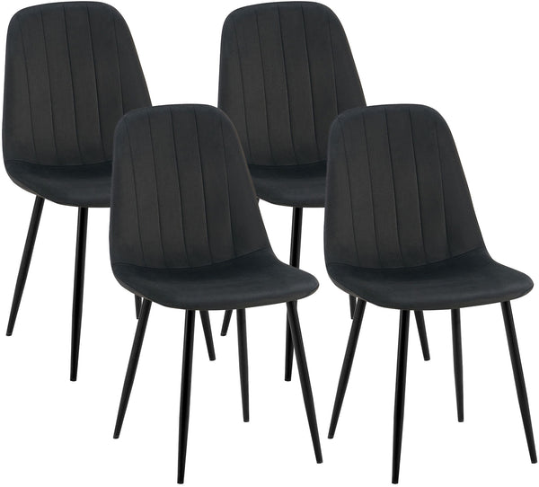 4er Set Esszimmerstühle Baxter Samt