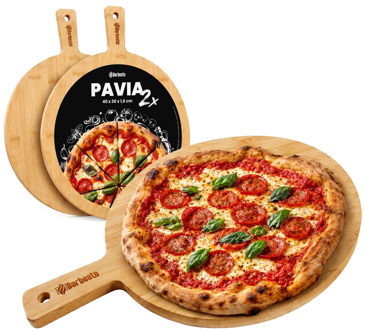 2er Set Pizzabretter Pavia Bambus Hauptbild