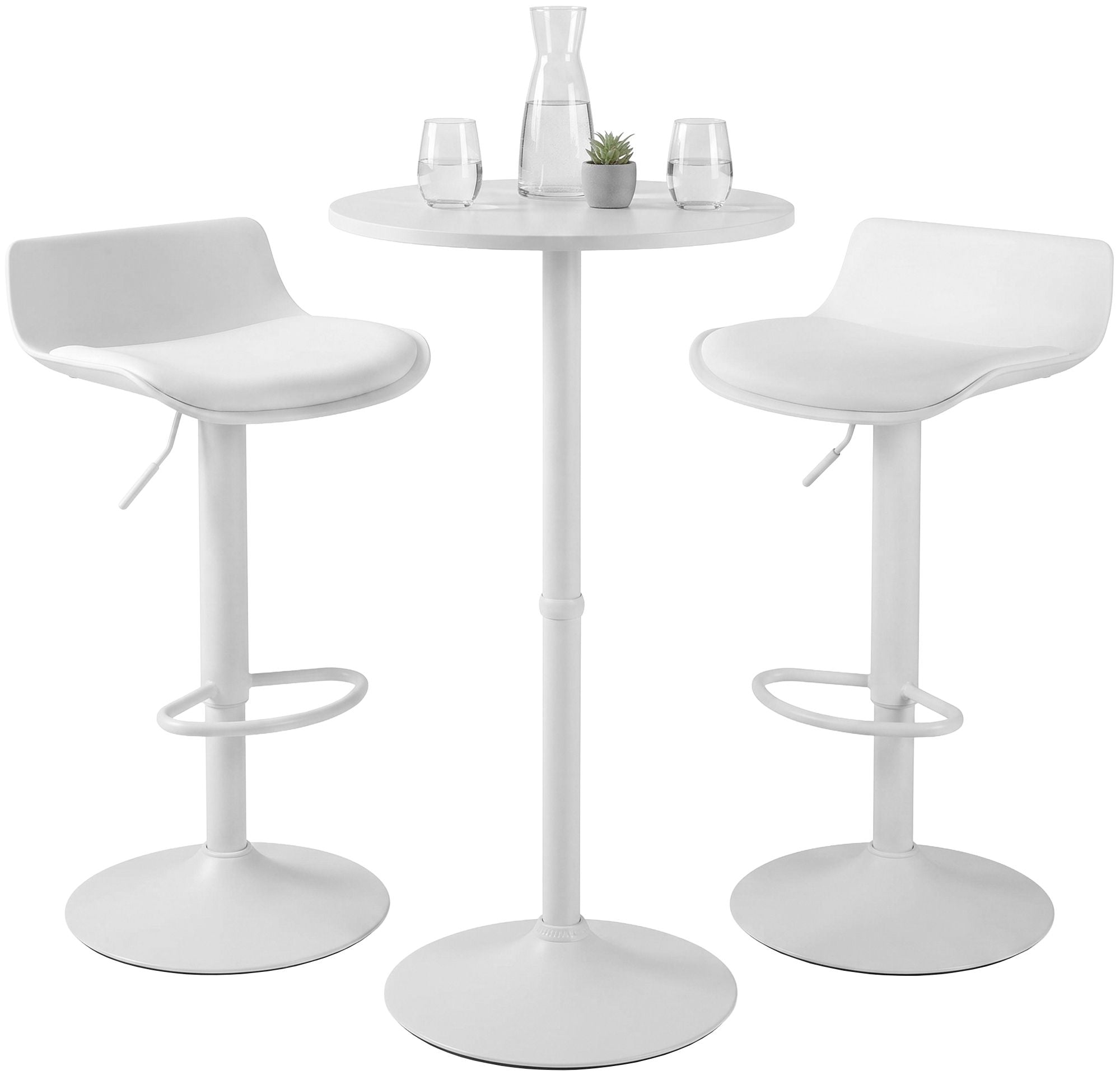 Bartisch-Set Navo mit zwei Barhockern in Lederoptik Zweitbild